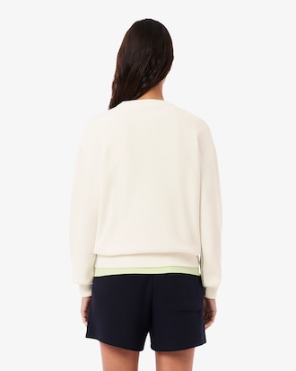 Jersey de cuello redondo de algod&oacute;n de corte relajado