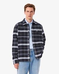 Sobrecamisa de algod&oacute;n con cuadros escoceses