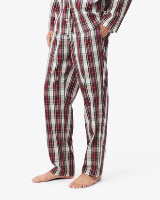 Pijama de popelín con cuadros escoceses