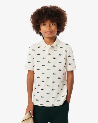 Polo de petit piqu&eacute; estampado