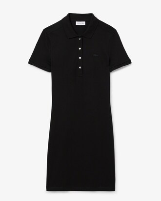 Vestido polo de corte ajustado de minipiqué elástico