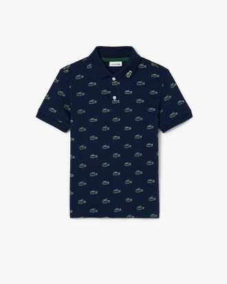 Polo de petit piqué estampado
