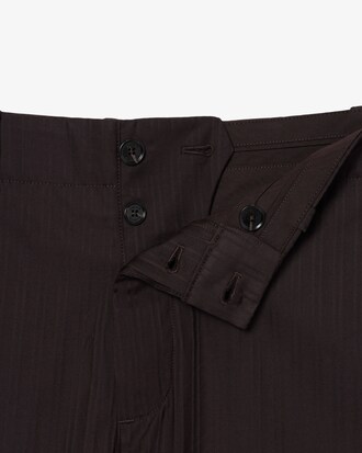 Pantal&oacute;n sastre de corte recto de algod&oacute;n de rayas