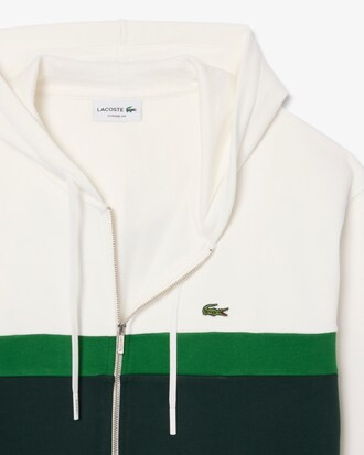Sudadera con capucha y cremallera con bloques de color