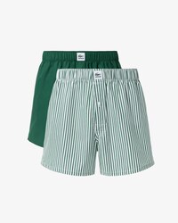 Pack de 2 calzoncillos tipo b&oacute;xer de popel&iacute;n de algod&oacute;n