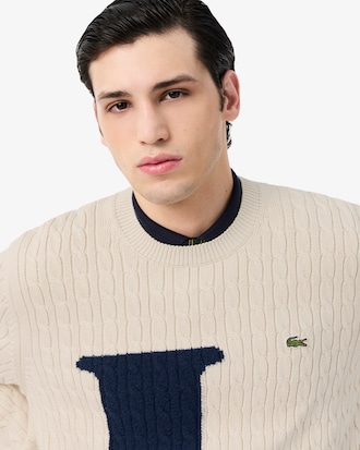 Jersey de punto intarsia con ochos