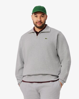 Sudadera de interlock con cuello alto y cremallera