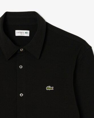 Camisa de piqué de algodón de corte ajustado