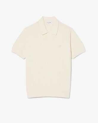 Jersey de cuello polo de canal&eacute; con ca&iacute;da