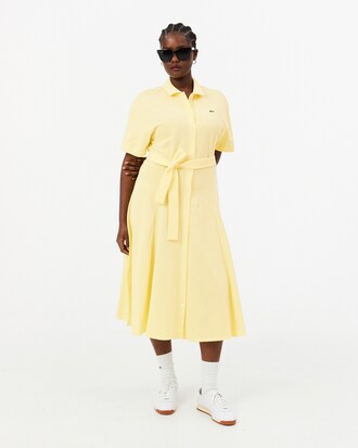 Vestido polo con vuelo de minipiqu&eacute;