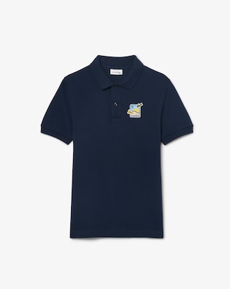 Polo Lacoste &times; Club Med de piqu&eacute; con insignia