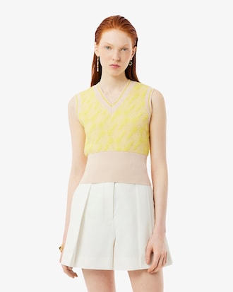 Chaleco de punto de jacquard Runway