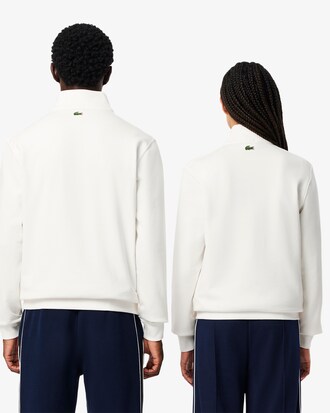 Sudadera estampada con cuello alto y cremallera