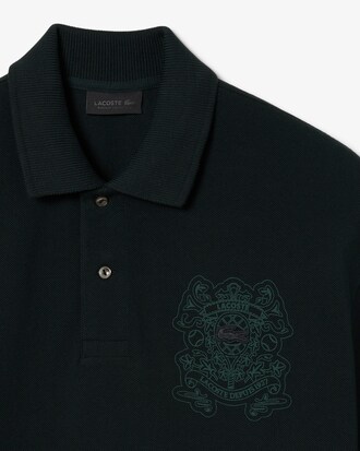 Polo de piqué con escudo de corte holgado Runway
