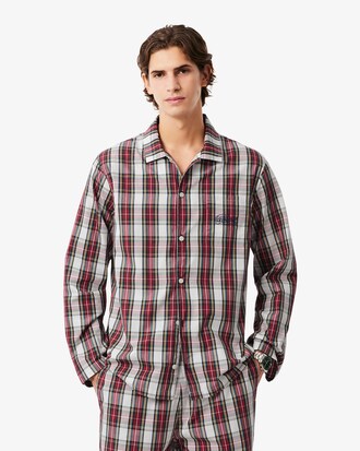 Pijama de popelín con cuadros escoceses