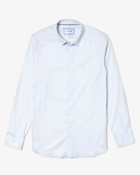 Camisa de hombre slim fit en popel&iacute;n el&aacute;stico con miniestampados