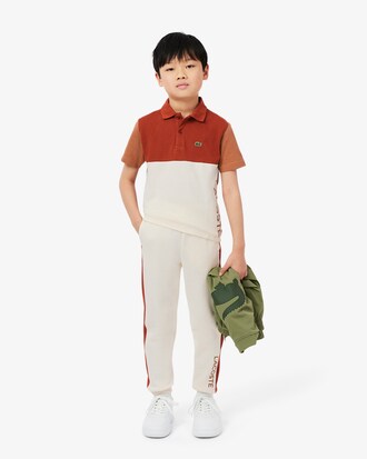 Polo de petit piqué con bloques de color