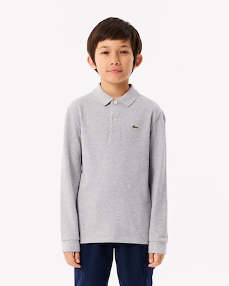 Polo de manga larga de petit piqué