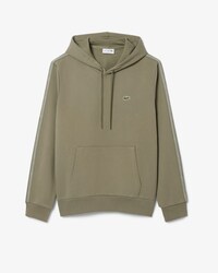 Sudadera con capucha y cremallera con rayas de logotipo