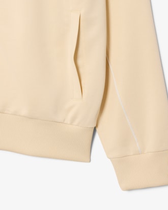 Sudadera con cremallera y ribete en contraste