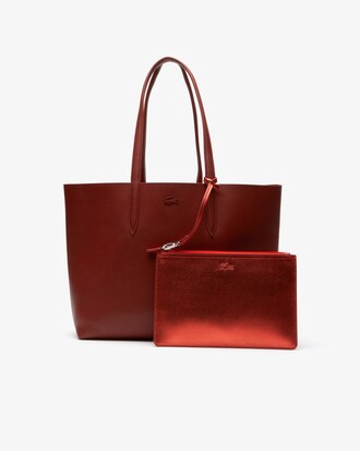 Bolso Tote De Mujer Anna En Piel Mate O Iridiscente Reversible