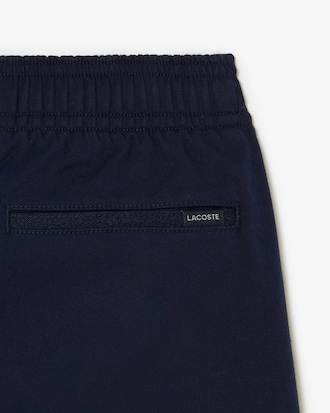 Bermudas de tela de gabardina de algodón elástico