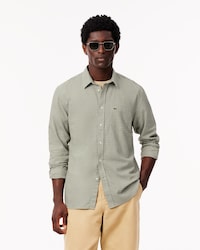 Camisa de corte regular de franela de algodón