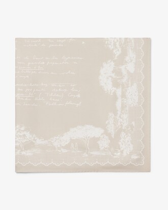 Pa&ntilde;uelo de seda estampada Runway