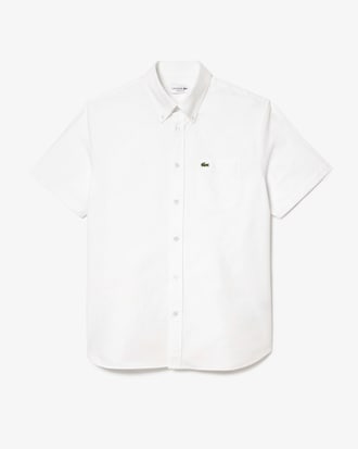 Camisa Oxford regular fit de manga corta