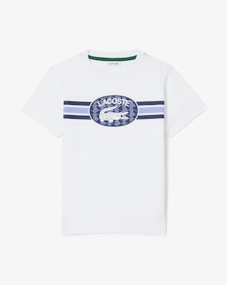 Camiseta de algodón con estampado de monograma