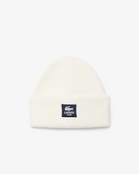 Gorro de canalé de algodón con insignia