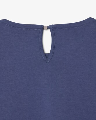 Camiseta de manga larga de algodón con detalles de la marca