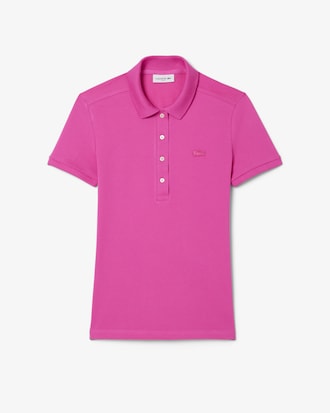 Polo de mujer Lacoste en piqué de algodón stretch