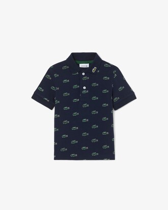 Polo de petit piqué estampado