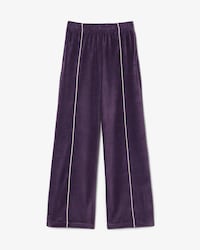 Pantal&oacute;n de ch&aacute;ndal de terciopelo con ribete decorativo