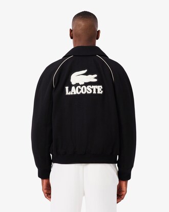 Chaqueta Varsity de lana con insignia en contraste