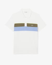 Polo de minipiqu&eacute; color block de corte regular