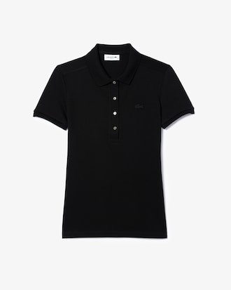 Polo de mujer Lacoste en piqué de algodón stretch