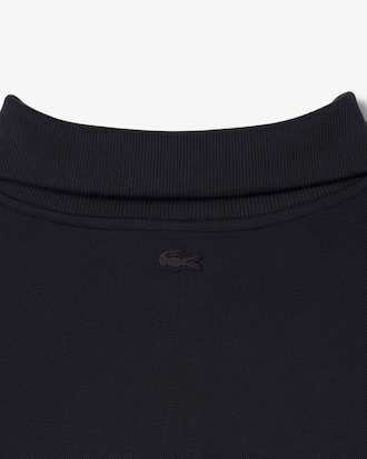 Sudadera de corte amplio de piqu&eacute; con cremallera en el cuello