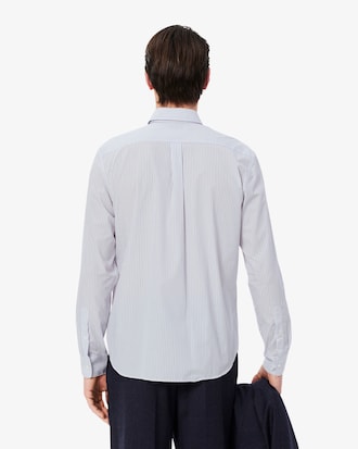 Camisa de corte regular de popel&iacute;n de rayas