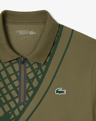 Polo de tenis estampado de corte ajustado Ultra-Dry