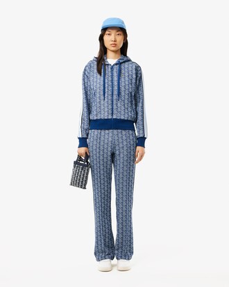 Sudadera con capucha de jacquard con monograma