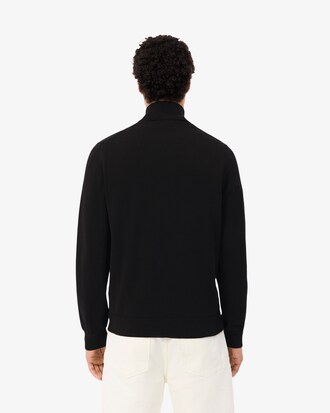 Jersey de cuello alto de algod&oacute;n con cremallera