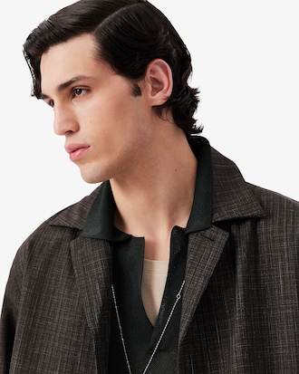Sobrecamisa de lana estampada Runway
