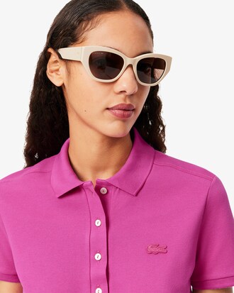 Polo de mujer Lacoste en piqué de algodón stretch