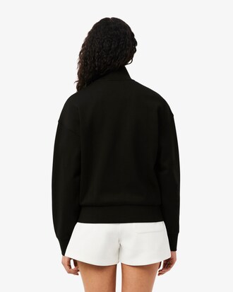 Sudadera con cremallera de corte holgado con insignia