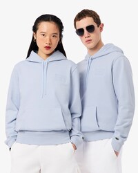 Sudadera con capucha con detalles de marca estampados en relieve