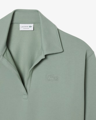 Camiseta de loungewear de felpa con cuello polo