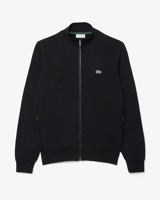 Sudadera de felpa de cuello alto y cremallera