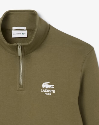 Sudadera estampada con cuello alto y cremallera